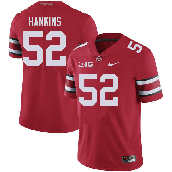 #52 Johnathan Hankins Ohio State Buckeyes Jerseys Football Stitched-Red